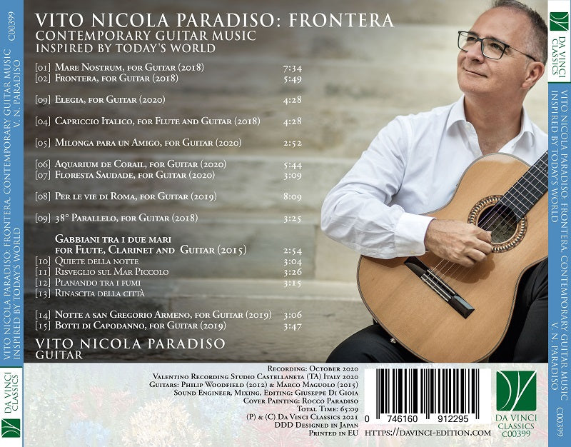 【CD】ヴィト・ニコラ・パラディソ〈ニコラ・パラディソ:フロンテラ〜現在の世界にインスパイアされたギター作品集〉