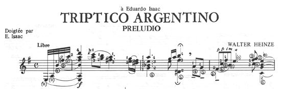 【楽譜】ハインツェ(エインセ):アルゼンチン風三連画