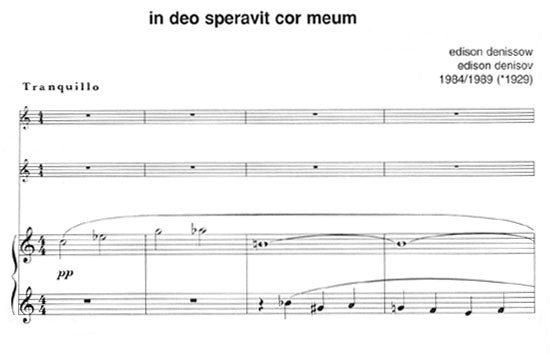 【楽譜】デニソフ:In Deo speravit cor meum(Vn/Fl,G,Org)