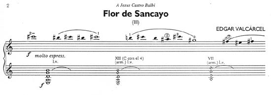【楽譜】バルカルセル:サンカヨの花(1978年作)