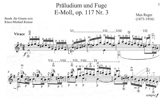 【楽譜】レーガー:前奏曲とフーガ・ホ短調Op.117-3
