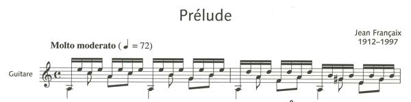【楽譜】フランセ:プレリュード