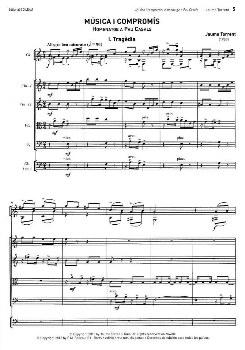 【楽譜】トレント:音楽と献身〜パプロ・カサルス讃歌Op.72