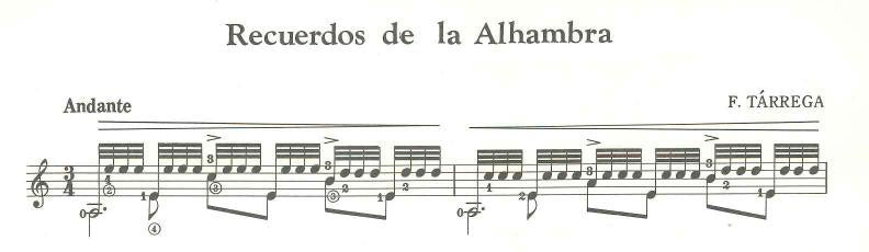 【楽譜】タレガ:アランブラの想い出