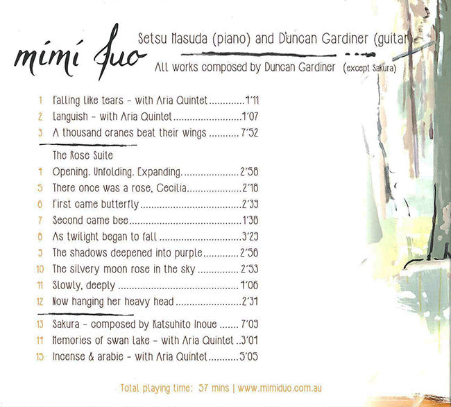 【CD】mimi duo(ダンカン・ガーディナー(G)&増田 摂(Pf))〈フォーリング・ライク・ティアーズ〉