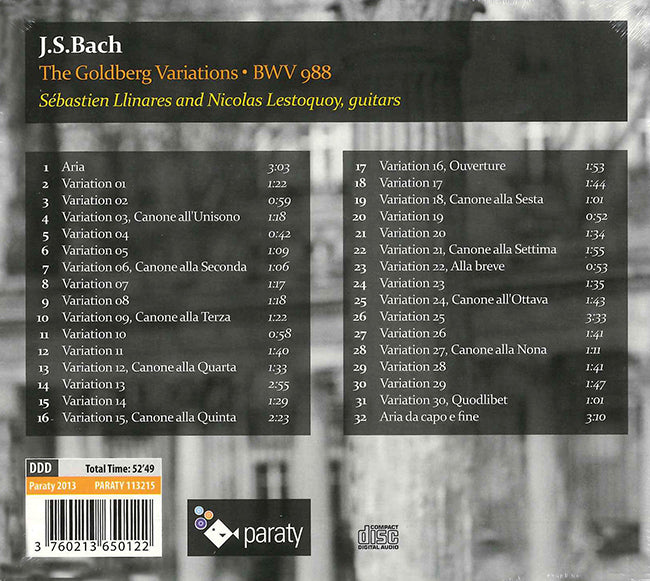【CD】デュオ・メリサンド〈バッハ:ゴルトベルク変奏曲〉