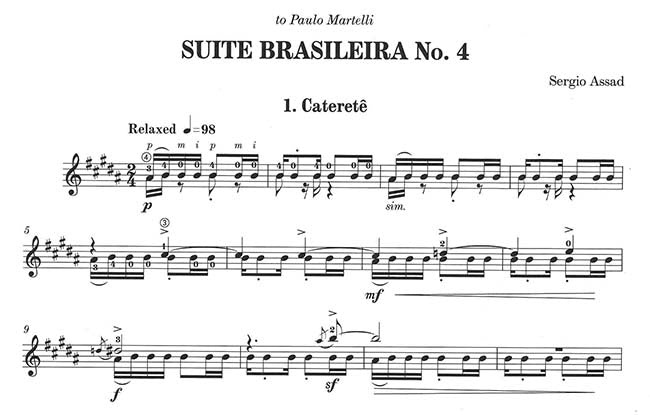 【楽譜】アサド:ブラジル組曲第4番