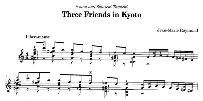 【楽譜】レーモン:スリー・フレンズ・イン・キョウト