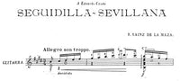 【楽譜】R.S.デ・ラ・マーサ：セギディーリャ・セビーリャ