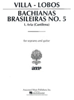 【楽譜】ヴィラ=ロボス：ブラジル風バッハ第5番アリア（歌とＧ）［セゴビア運指］