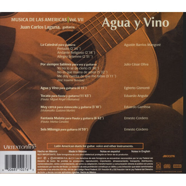 【CD】ラグーナ〈Agua y Vino〉