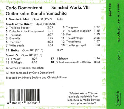 【CD】山下愛陽〈カルロ・ドメニコーニ作品選集Vol.8〉