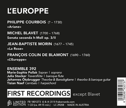 【CD】アンサンブル392〈フランス・バロックのカンタータ集〉