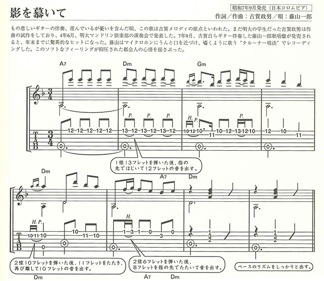 【楽譜】独奏ギター名曲選 昭和歌謡〜影を慕いて〜／長田暁二・解説、塚田 剛・編曲