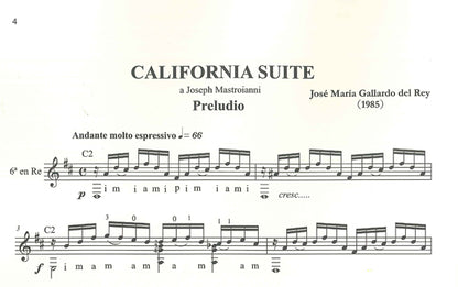 【楽譜】ガジャルド・デル・レイ：カリフォルニア組曲