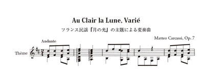 【楽譜】カルカッシギター作品集