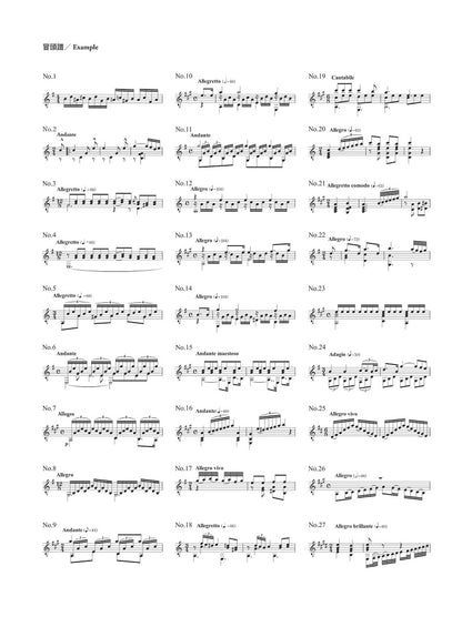 【楽譜】ディオニシオ・アグアド：27の練習曲／永島志基 校訂・運指・解説