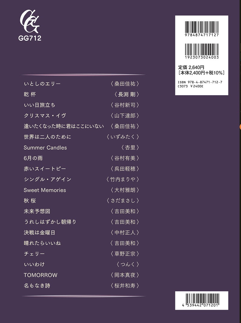 楽譜】ギターソロのためのBest Hits in JAPAN／江部賢一 編曲 – 現代ギター