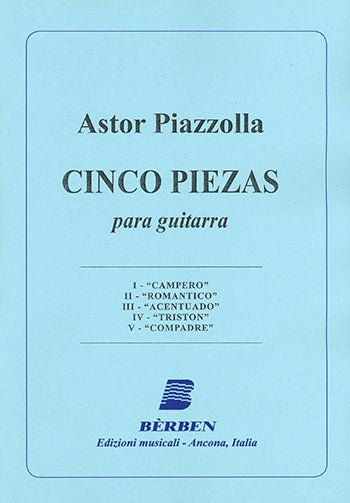 【楽譜】ピアソラ：5つの小品［ジラルディーノ運指］