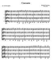 【楽譜】プレトリウス：テルプシコーレより4つの舞曲（4G）［スパークス編曲］クーラント，ブーレ，バレット，スパニョレッタ