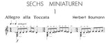 【楽譜】バウマン：6つのミニアチュア［ノガツ運指］