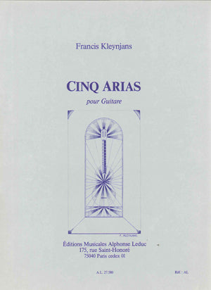 【楽譜】クレンジャンス：5つのアリアOp.69