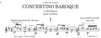 【楽譜】クレンジャンス：バロック風小協奏曲ニ長調Op.80（ギターソロ・パート）