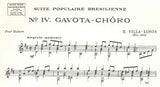 【楽譜】ヴィラ=ロボス：ブラジル民謡組曲第4番／ガボット・ショーロ