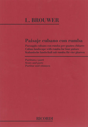 【楽譜】ブローウェル：ルンバのあるキューバの風景（4G）