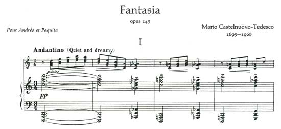 【楽譜】C=テデスコ：幻想曲Op.145（G&Pf）