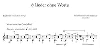 【楽譜】メンデルスゾーン：6つの無言歌［シュティングル編曲］