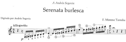 【楽譜】M=トローバ：セレナータ・ブルレスカ［セゴビア運指］