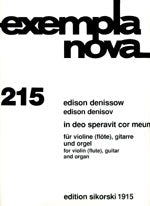 【楽譜】デニソフ：In Deo speravit cor meum（Vn/Fl,G,Org）
