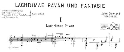 【楽譜】ダウランド：涙のパヴァーヌとファンタジー［シャイト編曲］