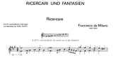 【楽譜】ダ・ミラノ：6つのリチェルカーレと4つのファンタジア［シャイト編曲］