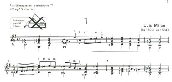 【楽譜】ミラン：6つのパヴァーナ［シャイト編曲］