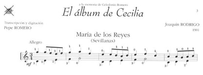 【楽譜】ロドリーゴ：セシリアのアルバム［ペペ・ロメロ編］