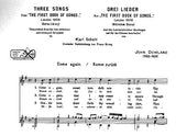 【楽譜】ダウランド：3つの歌曲（歌とG）［シャイト編曲］