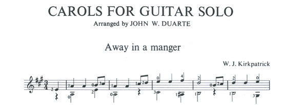 【楽譜】デュアート編：ギターのためのクリスマス・キャロル（18曲）