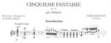 【楽譜】ソル：第 5 幻想曲op.16 ［キエザ校訂］