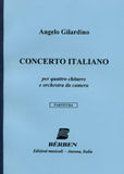 【楽譜】ジラルディーノ：イタリア協奏曲（4G&Orch）スコア。全3楽章