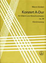 【楽譜】ジュリアーニ：協奏曲第2番イ長調（G&Pf）［ヘンツェ校訂］