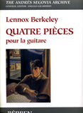 【楽譜】バークリー：4つの小品◆セゴビア・アーカイブ・シリーズ［ジラルディーノ&ビスカルディ校訂］