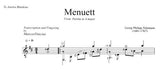 【楽譜】テレマン：メヌエット・ニ長調［ヴィニチウス編曲］
