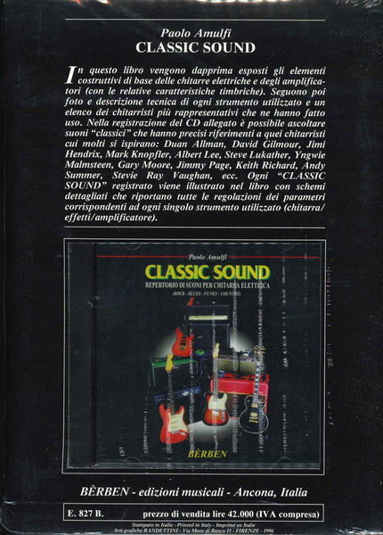 【楽譜】アムルフィ：エレキギターのためのクラシックサウンド（CD付き）