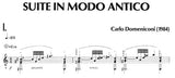 【楽譜】ドメニコーニ：古風な組曲（序曲，パスピエ，メヌエット，サラバンド，ジーグ）