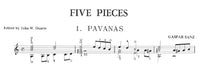 【楽譜】サンス：5つの小品［デュアート編曲］