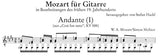 【楽譜】ギターのためのモーツァルト［ハックル編］