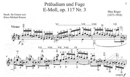 【楽譜】レーガー：前奏曲とフーガ・ホ短調Op.117-3