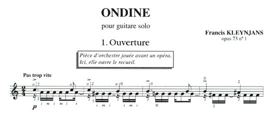 【楽譜】クレンジャンス：オンディーヌOp.73-1
